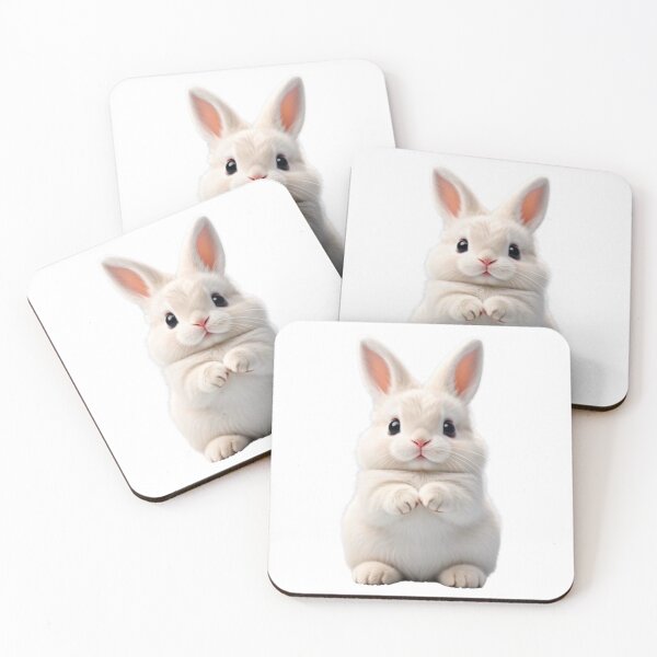 Item preview, Adorable Shy White Bunny with Big Eyes designed and sold by lovelistivkaa.