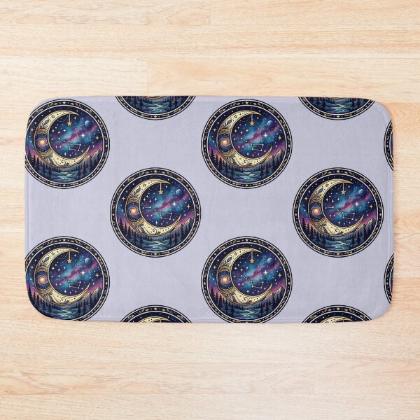 Item preview, Mystic Crescent Moon Galaxy Forest Celestial Art PNG  designed and sold by arifali786.
