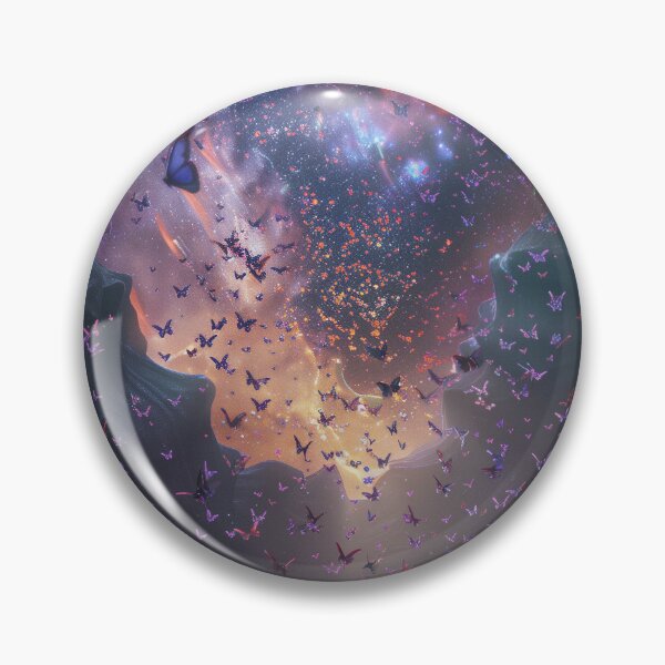Item preview, Celestial Butterfly Migration Under A Galaxy Sky designed and sold by QuantumDrift.