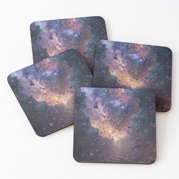 Item preview, Celestial Butterfly Migration Under A Galaxy Sky designed and sold by QuantumDrift.
