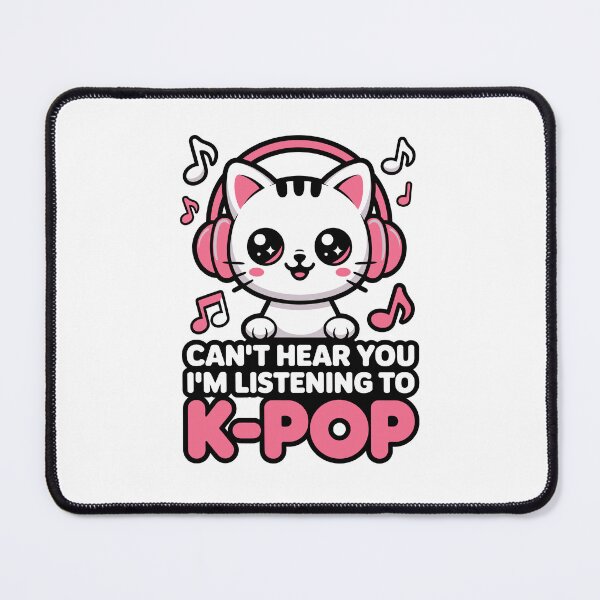 Aperçu de l'œuvre Je ne peux pas t'écouter, j'écoute de la K-pop. créée et vendue par jkrphoto.