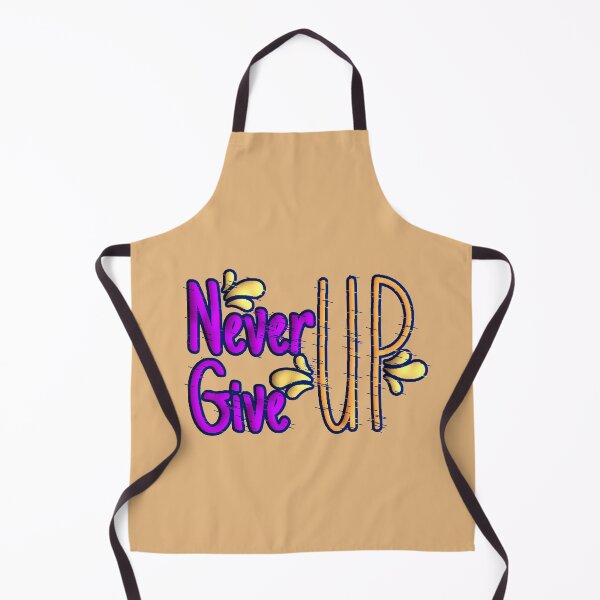 Item preview, Never Give Up Typography Neon Magenta Orange Gold Motivational designed and sold by AstronautMerch.