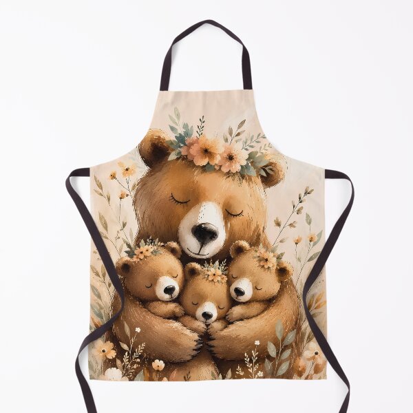 Item preview, Sweet Mama Bear Hugging Three Cubs – Cozy Woodland Nursery designed and sold by ArtPompon.