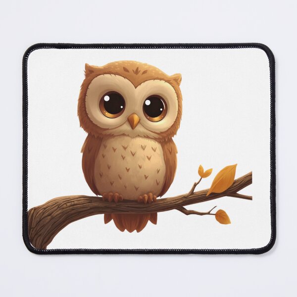 Item preview, An owl is perched on a branch designed and sold by CozyAnimalArt.