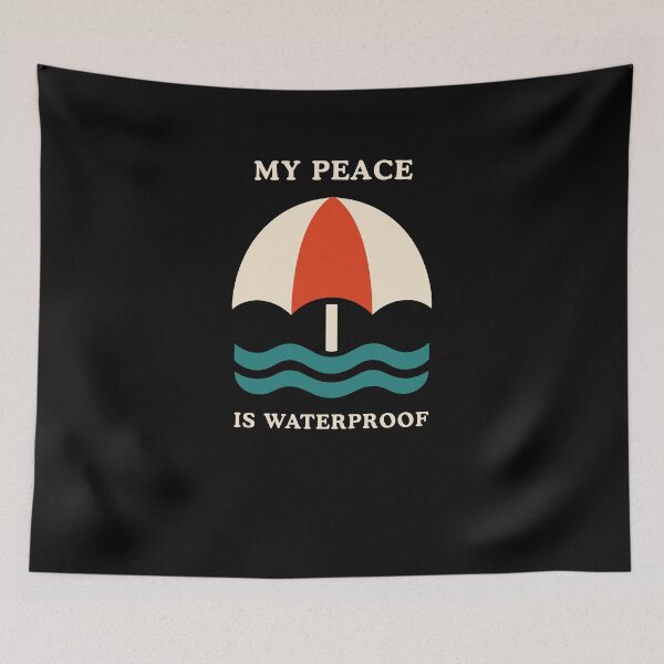 Item preview, My Peace Is Waterproof Beach Umbrella designed and sold by Lyfeinsights.