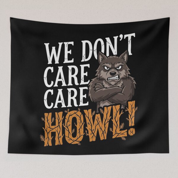 Item preview, Grumpy Angry Cartoon Wolf Wood Graphic designed and sold by CrystalMineArts.