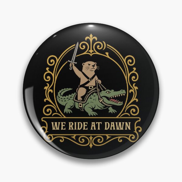 Item preview, Otter Crocodile We Ride at Dawn Funny Animals designed and sold by pixeptional.