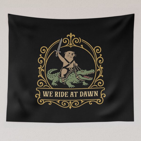 Item preview, Otter Crocodile We Ride at Dawn Funny Animals designed and sold by pixeptional.