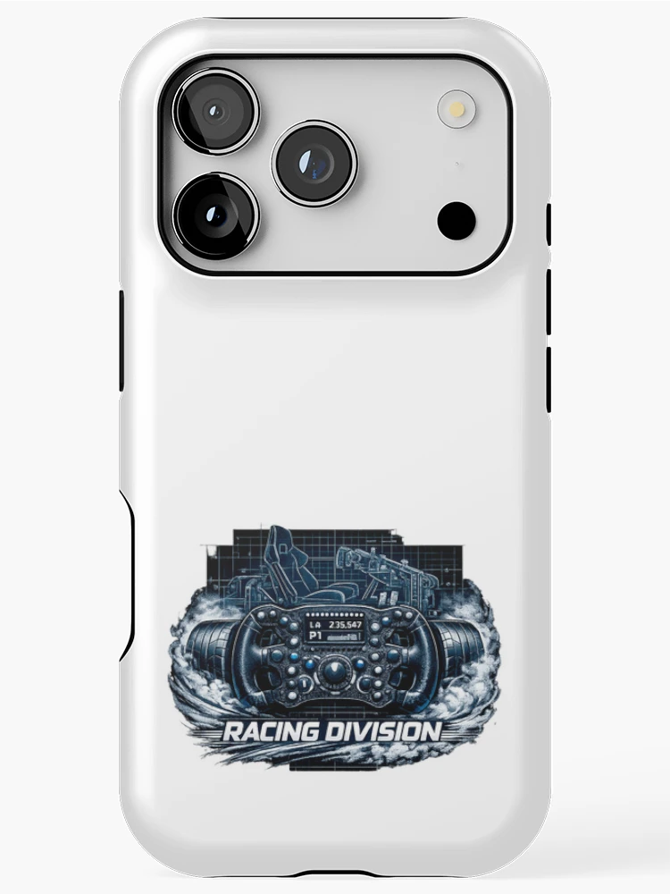 Thumbnail 1 of 4, iPhone Case, SIM Racing Division – Pro Racing Simulator Wheel Blueprint Design designed and sold by VibeHubStudio.