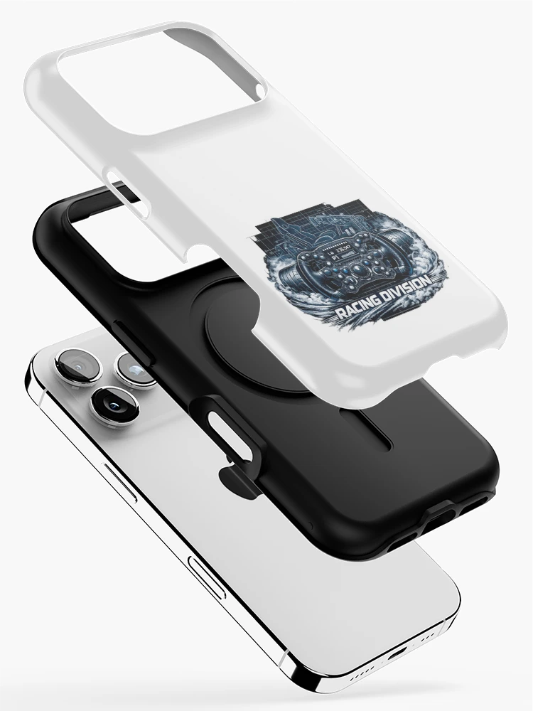 Thumbnail 2 of 4, iPhone Case, SIM Racing Division – Pro Racing Simulator Wheel Blueprint Design designed and sold by VibeHubStudio.