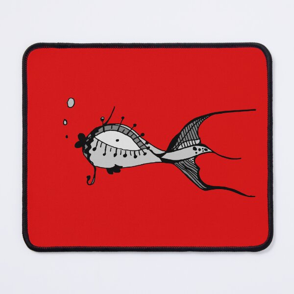 Item preview, The Odd Fish — Ornate Ink Illustration Grayscale designed and sold by zzaim.