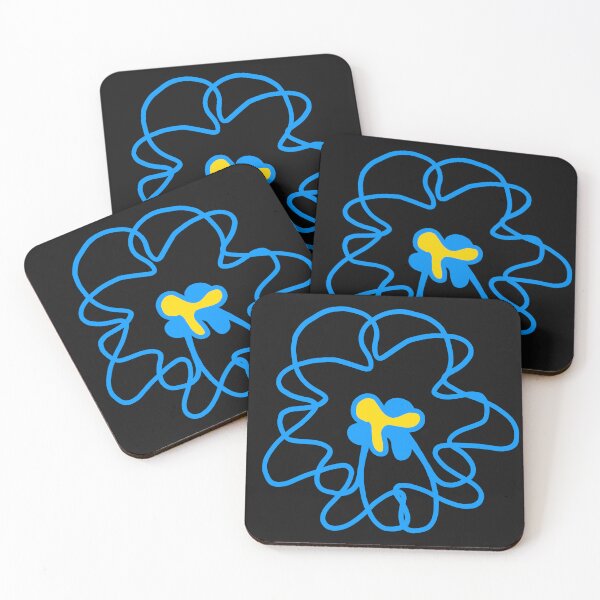 Item preview, Blue linear flower designed and sold by acreació.