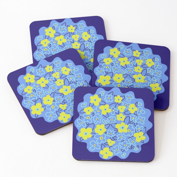 Item preview, Blue and yellow flowers designed and sold by acreació.