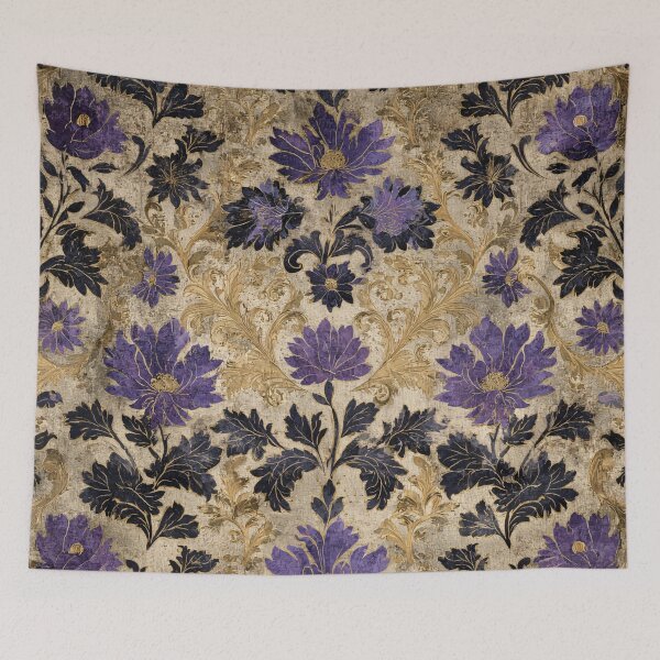 Item preview, Decoupage Vintage Mystical Purple Flowers Damask 1900 Victorian designed and sold by GrinGalore.