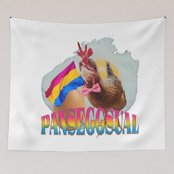 Item preview, panseggsual pansexual pun punny egg chicken pansexual bisexual gay lgbt lesbian gay transgender design/ pride month rainbow gift designed and sold by DisgustangCO.