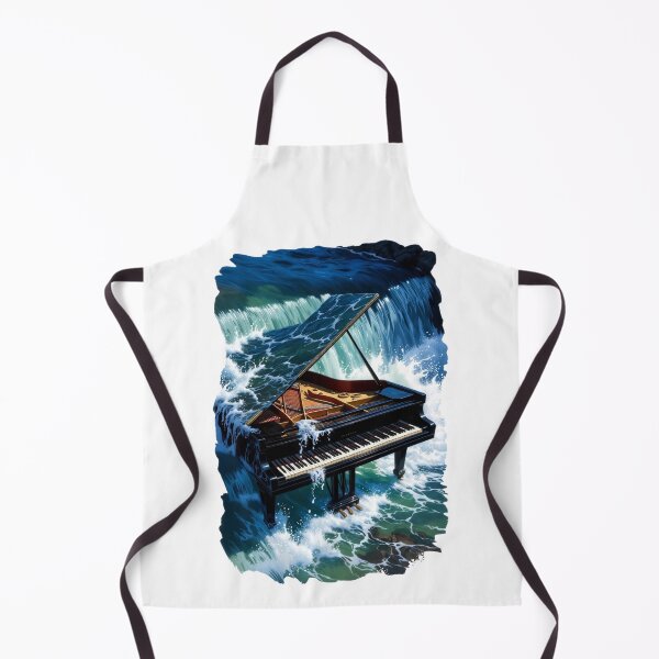 Item preview, "Grand Piano in Crashing Ocean Waves" designed and sold by NatureHarmony16.