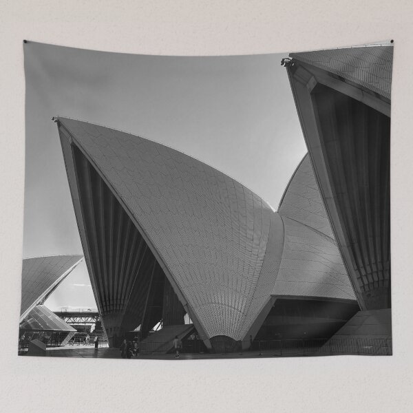 Item preview, Sydney Opera House in Black and White MonoChrome designed and sold by WanderingLife.