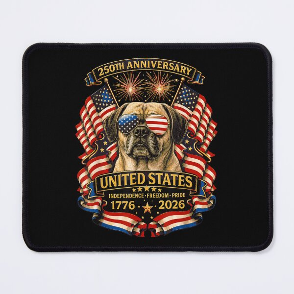 Item preview, United States 250th Anniversary Semiquincentennial Patriotic American Dog Independence Day Gift designed and sold by Daisy Grimes.