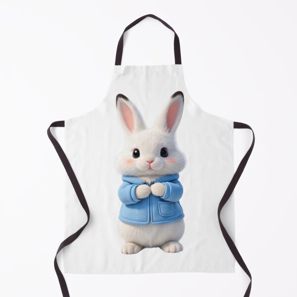 Item preview, Cute White Bunny in Blue Hoodie Aesthetic Art designed and sold by lovelistivkaa.
