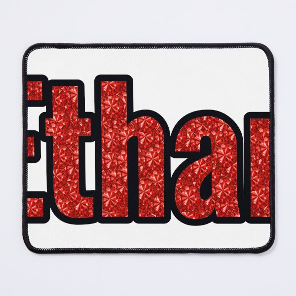 Item preview, Ethan Boy Name Red Rhinestone Texture designed and sold by TheIconSmith.