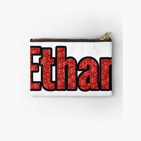 Artikelvorschau, Ethan Jungenname, rote Strassstruktur entworfen und verkauft von TheIconSmith.