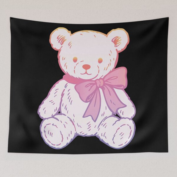 Item preview, Pastel Gradient Kawaii Teddy Bear with Bow designed and sold by BrownHorse90s.