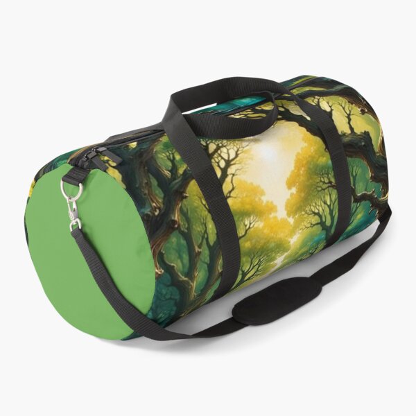 Item preview, Enchanted forest path with golden light and ancient trees along a clear, tranquil stream. designed and sold by FotoworldEdel.