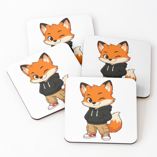 Item preview, Cute Fox in Hoodie Cartoon Character designed and sold by Krincydigitalart.