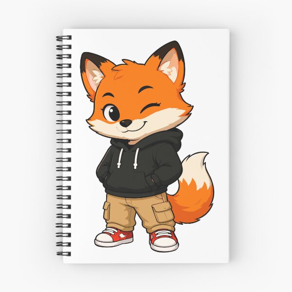 Item preview, Cute Fox in Hoodie Cartoon Character designed and sold by Krincydigitalart.