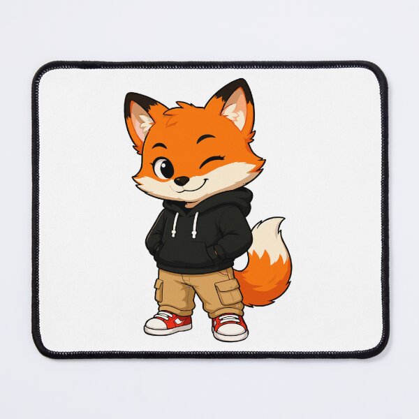 Item preview, Cute Fox in Hoodie Cartoon Character designed and sold by Krincydigitalart.
