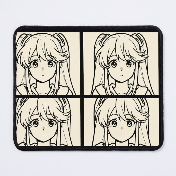 Item preview, Anime - Girl Two Poses Beige Background designed and sold by AnimeShin.