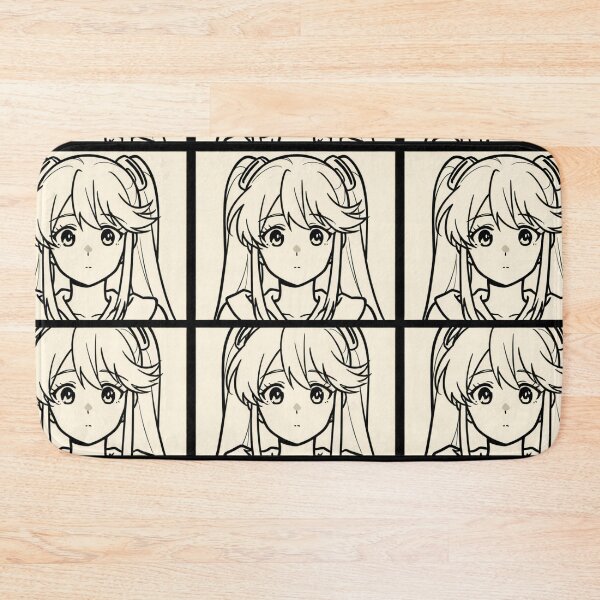 Item preview, Anime - Girl Two Poses Beige Background designed and sold by AnimeShin.