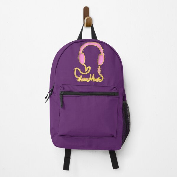 Item preview, Love Music Headphones Neon Pink Yellow Calligraphic Typography designed and sold by AstronautMerch.