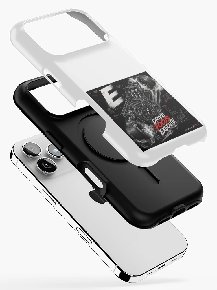 Thumbnail 2 of 4, iPhone Case, SIM Racing Division – Pro Racing Simulator Wheel Blueprint Design designed and sold by VibeHubStudio.