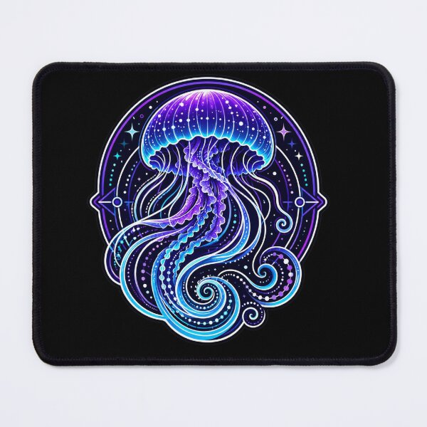 Item preview, Bioluminescent Cosmic Jellyfish | Neon Ocean Spacecore Graphic designed and sold by Timeless Junction.