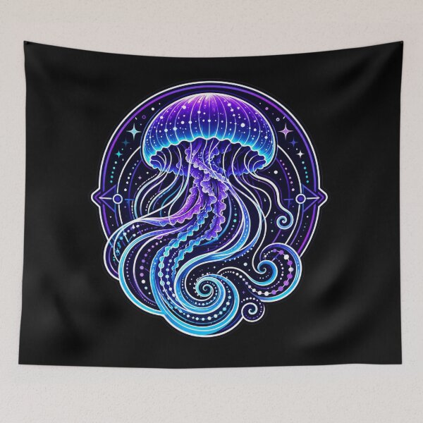 Item preview, Bioluminescent Cosmic Jellyfish | Neon Ocean Spacecore Graphic designed and sold by Timeless Junction.