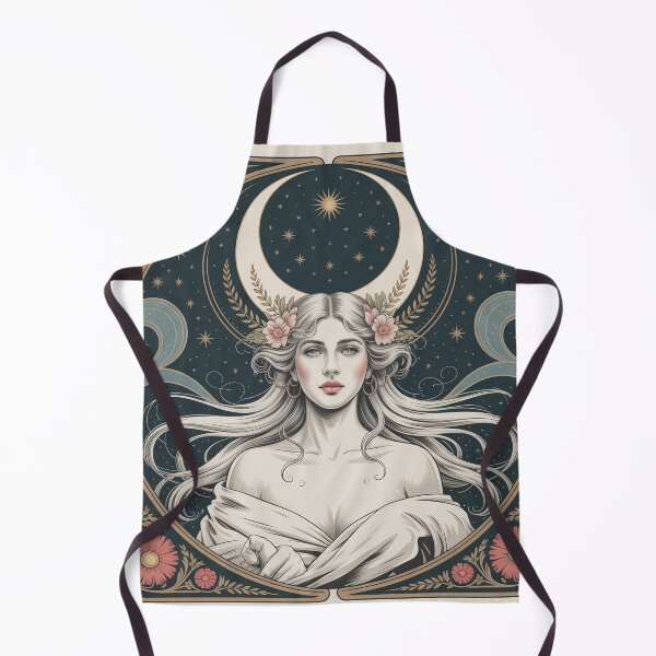 Item preview, Art Nouveau Celestial Moon Goddess Vintage Poster designed and sold by Tamas Das.