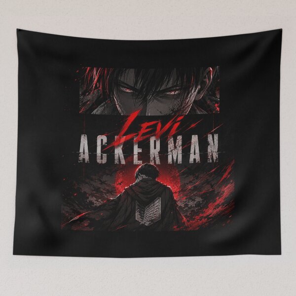 Item preview, Levi Ackerman Red Aesthetic | Attack on Titan Art | Greatest warriors in Anime designed and sold by Templatemini.