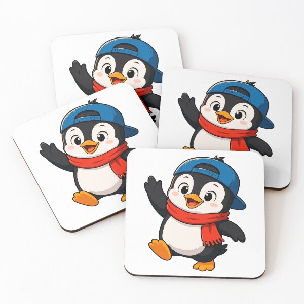 Item preview, Cute Penguin with Cap and Scarf Cartoon designed and sold by Krincydigitalart.
