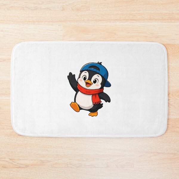 Item preview, Cute Penguin with Cap and Scarf Cartoon designed and sold by Krincydigitalart.