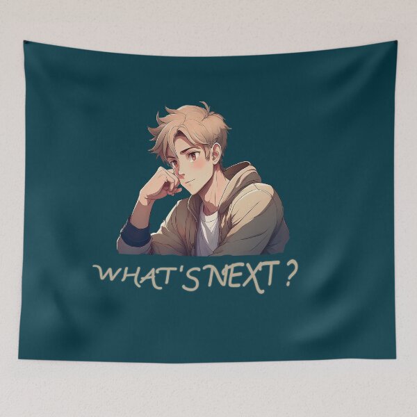 Item preview, What's Next? - Aesthetic Anime Boy designed and sold by MOHAMEDNOOR428.
