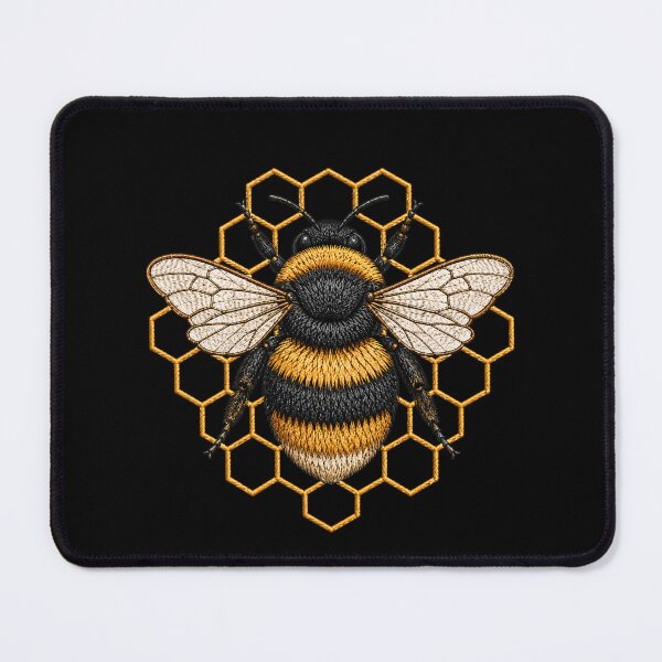 Item preview, Bumblebee Honeycomb Embroidery Style Design | Rustic Bee Art | Nature Inspired Insect Illustration designed and sold by ColorSplash123.