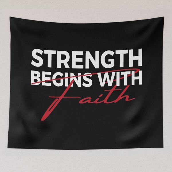 Item preview, Strength Begins With Faith designed and sold by Zerhof.