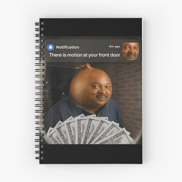 Item preview, Funny Ring Doorbell Notification Onion Face Meme With Cash Money Security designed and sold by Phil Ben.