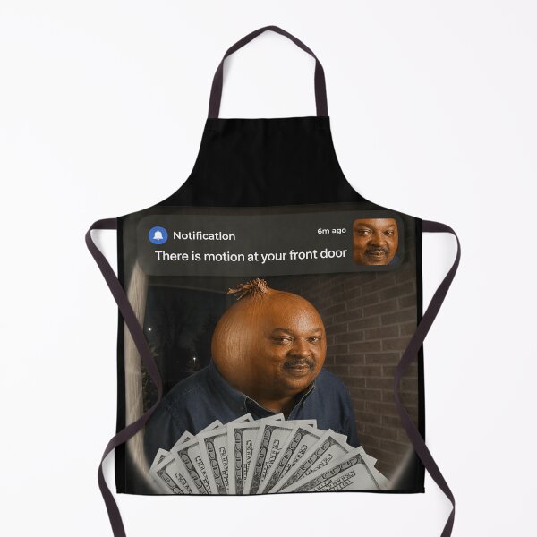 Item preview, Funny Ring Doorbell Notification Onion Face Meme With Cash Money Security designed and sold by Phil Ben.