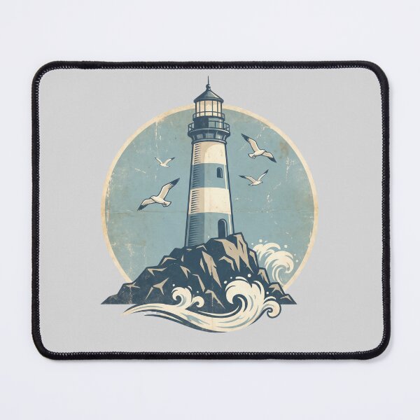 Item preview, Vintage Maritime Lighthouse & Crashing Waves designed and sold by Ortsas.