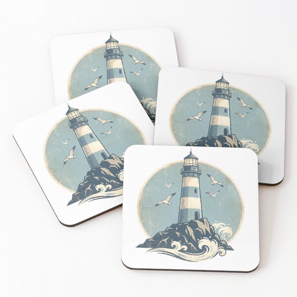 Item preview, Vintage Maritime Lighthouse & Crashing Waves designed and sold by Ortsas.