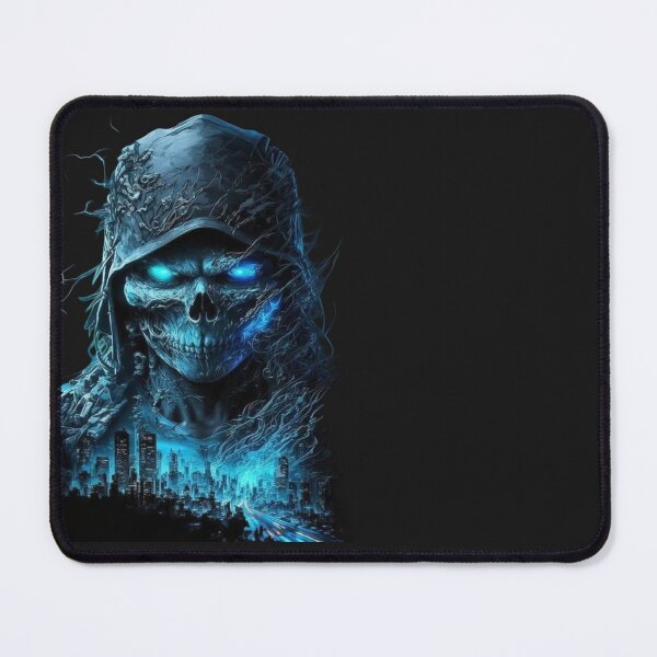 Item preview, Cyber Reaper – Neon Skull of the Future designed and sold by RAYBIL.