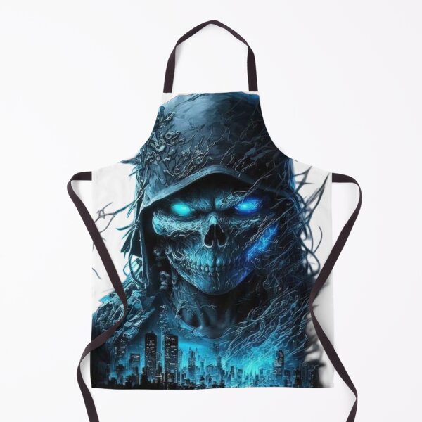 Item preview, Cyber Reaper – Neon Skull of the Future designed and sold by RAYBIL.