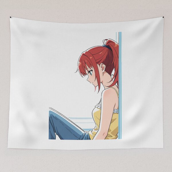 Item preview, Anime - Girl Yellow Top Sitting Thoughtful designed and sold by AnimeShin.
